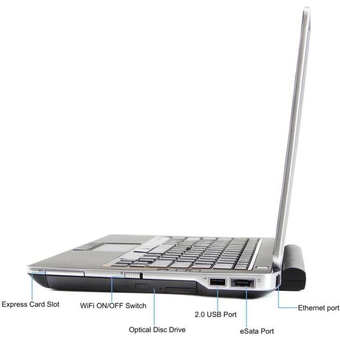 Dell Latitude E6320 13.3" Intel Core i5 2nd Gen - 8 Go RAM 128 Go SSD - Windows 10 Home - FRENCH AZERTY