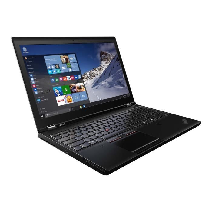 Lenovo ThinkPad P51 20HH - Core i7 7700HQ - 2.8 GHz - Win 10 Pro 64 bits - 8 Go RAM - 256 Go SSD TCG Opal Encryption 2, NVMe